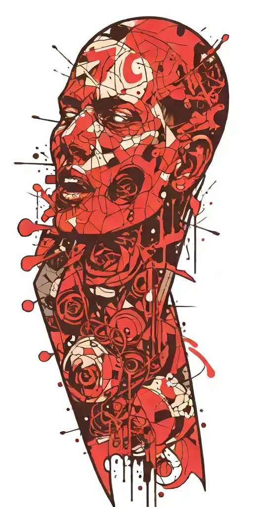 comic strip tattoo design idea