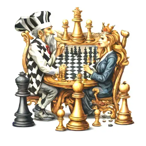 Chess king queen Reunion's island poker marseille y s s tattoo design idea