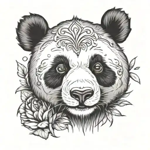 Panda tattoo design idea