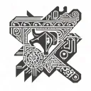 Texas Inca tattoo design idea