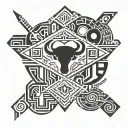Texas Inca tattoo design idea