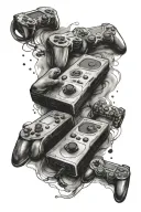 gaming Controller Sibling Tattoo Brother Sister tattoo design idea