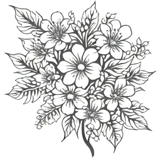 flower symbolize family cousin some common things bouquet tattoo design idea