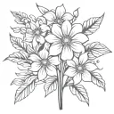 flower symbolize family cousin some common things bouquet tattoo design idea