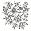 flower symbolize family cousin some common things bouquet tattoo design idea