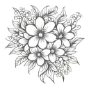 flower symbolize family cousin some common things bouquet tattoo design idea