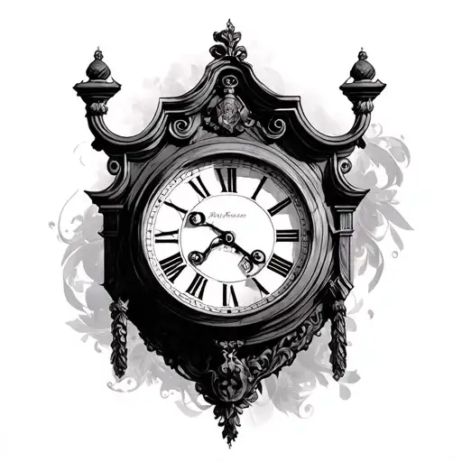 grandfather clock 2-10-23 2:02 pm tattoo design idea