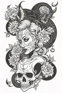 Virgo devil tattoo design idea
