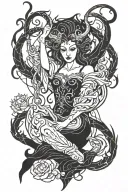Virgo devil tattoo design idea