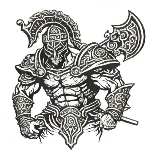 Greek god ares god of war tattoo design idea