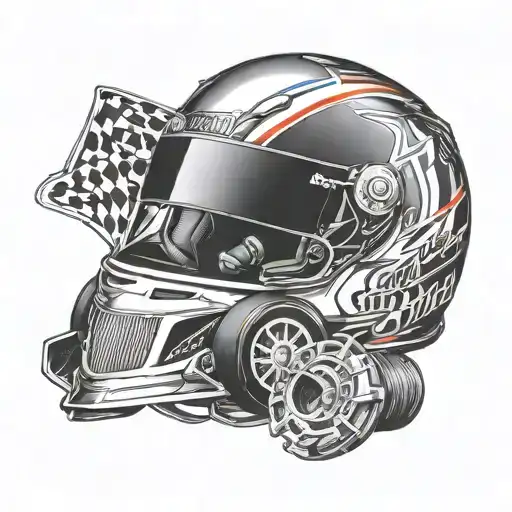 Formula 1 car driving, f1 drivers helmet tattoo design idea