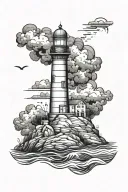 lighthouse tattoo design idea