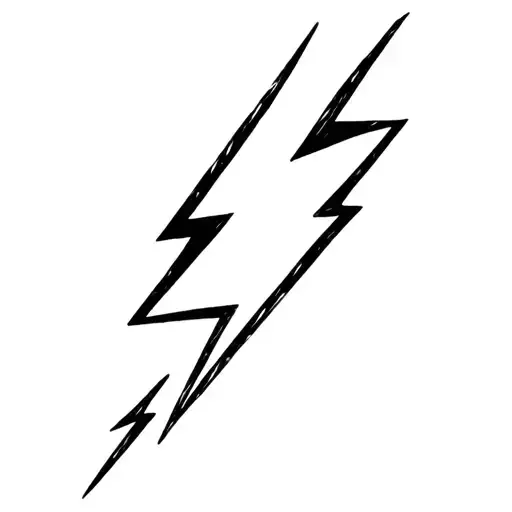 Filler Lightning Bolts tattoo design idea