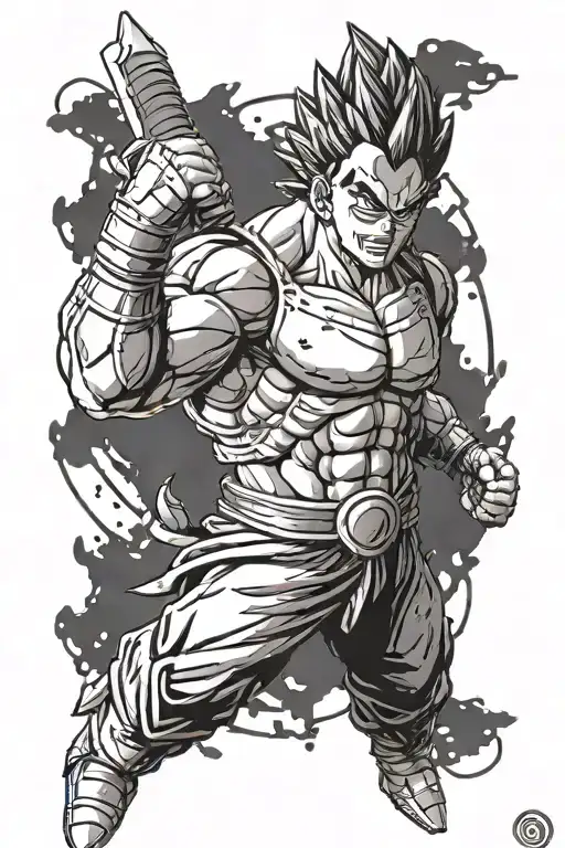 dbz in spartan on the forearm tattoo design idea