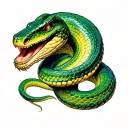 viper snake tattoo design idea