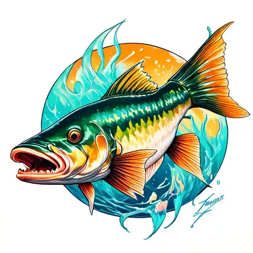 catfish tattoo tattoo design idea