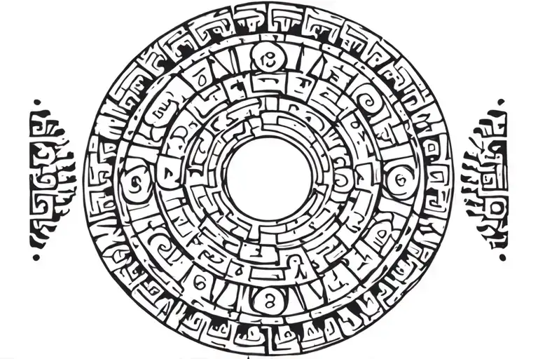 Mayan calendar tattoo design idea