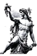 apollo dionysus dialectic tattoo design idea