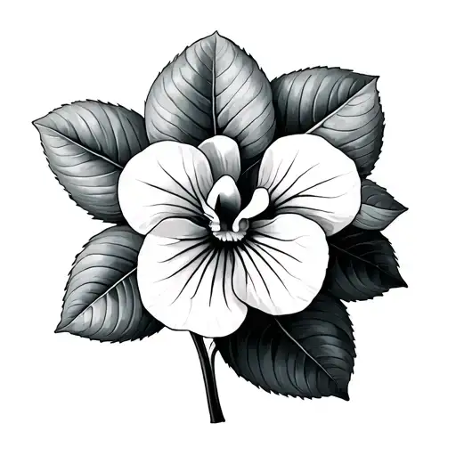 African Violet tattoo design idea