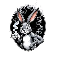 bugs bunny smoking tattoo design idea