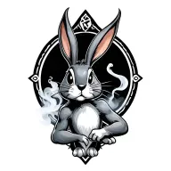 bugs bunny smoking tattoo design idea