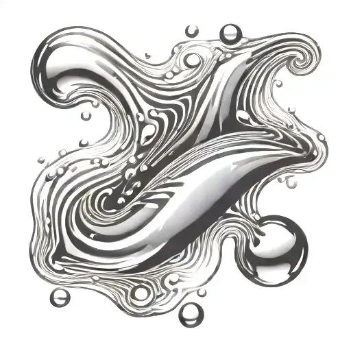 water droplet ripples tattoo design idea