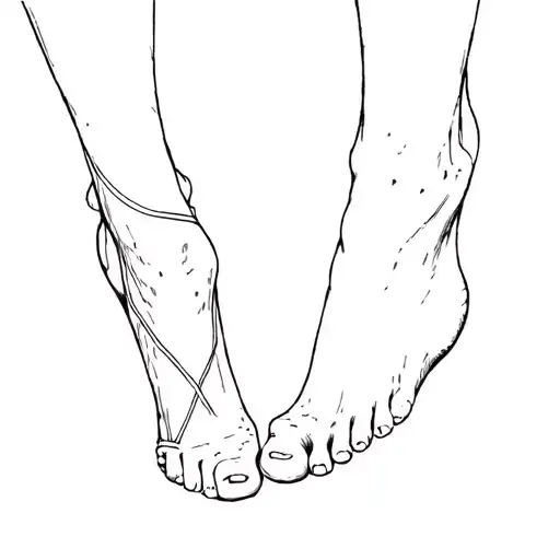 feet fable abyss tattoo design idea
