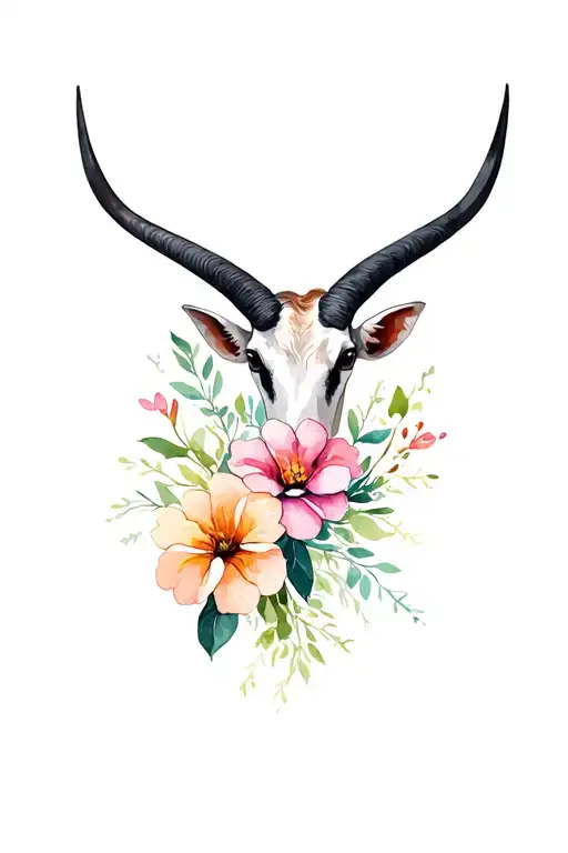 oryx and almobd flowers blooming flowers tattoo design idea