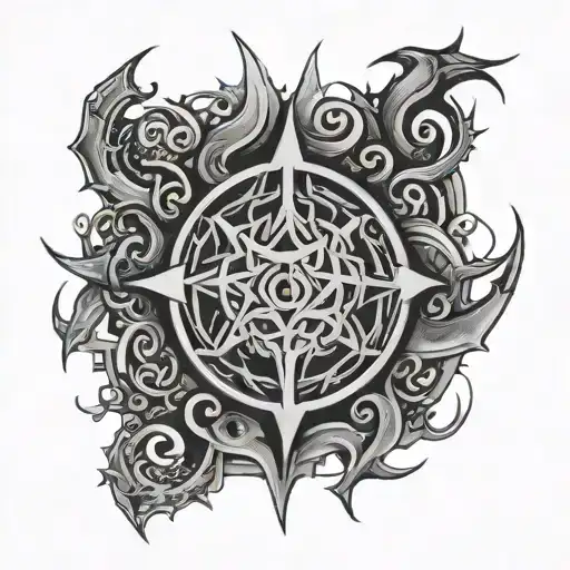 voice of chaos symbol tattoo design idea
