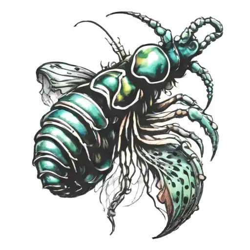 mantis shrimp tattoo design idea