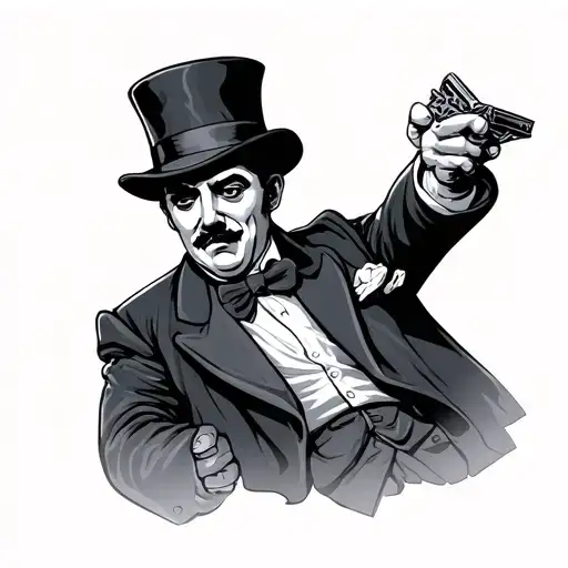gangster monopoly man tattoo design idea