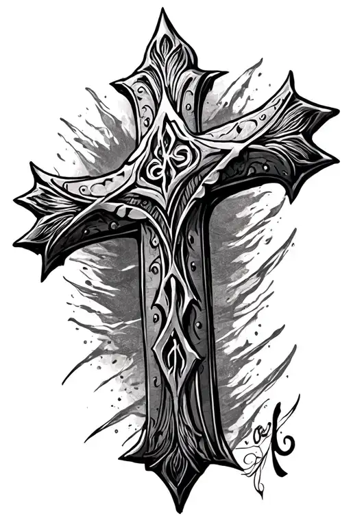 western cross tattoo tattoo design idea
