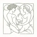 Bacchus and Ariadne tattoo design idea