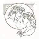 Bacchus and Ariadne tattoo design idea