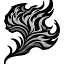 africa outline with flames symbolizing tattoo design idea