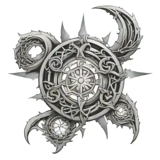 Wheel of Time based ouroboros in an infinity shape tattoo design idea