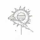 the sun will always be there, waiting after the rain tattoo design idea