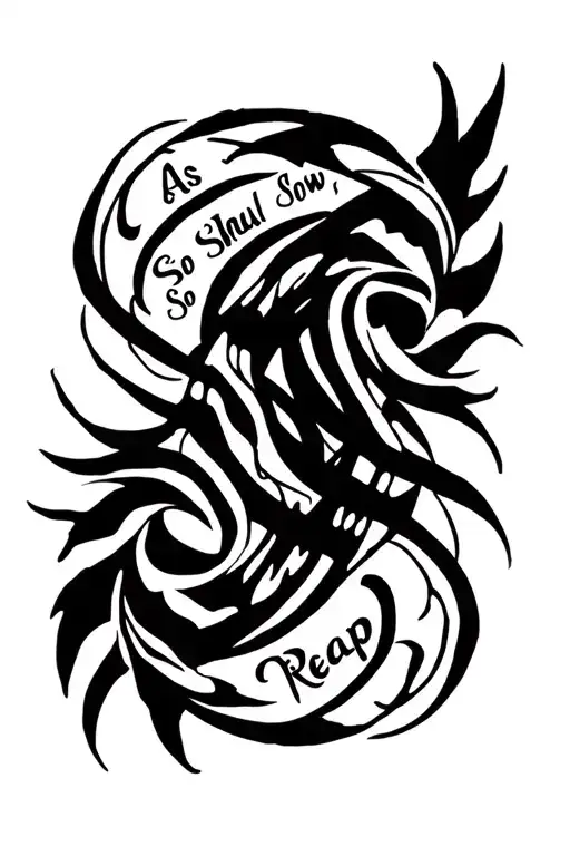 As You Sow, So Shall You Reap tattoo design idea