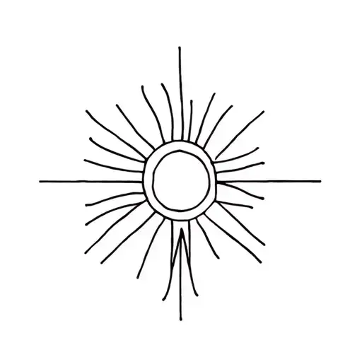 Philippine sun and star tattoo design idea