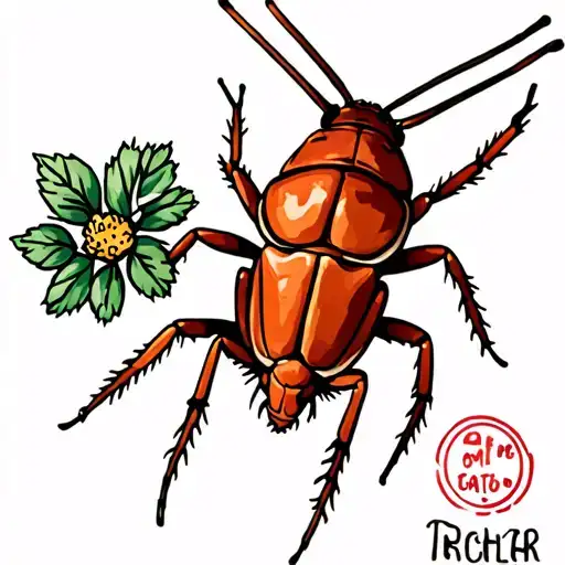 Cockroach tattoo design idea