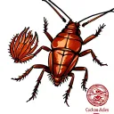 Cockroach tattoo design idea