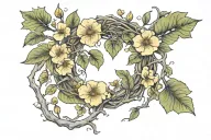 quaking aspen wreath intertwined tattoo design idea