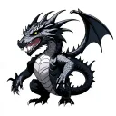 Angry toothless dragon intertwined tattoo design idea