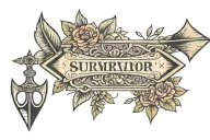 domestic abuse survivor arrow surrounded tattoo design idea