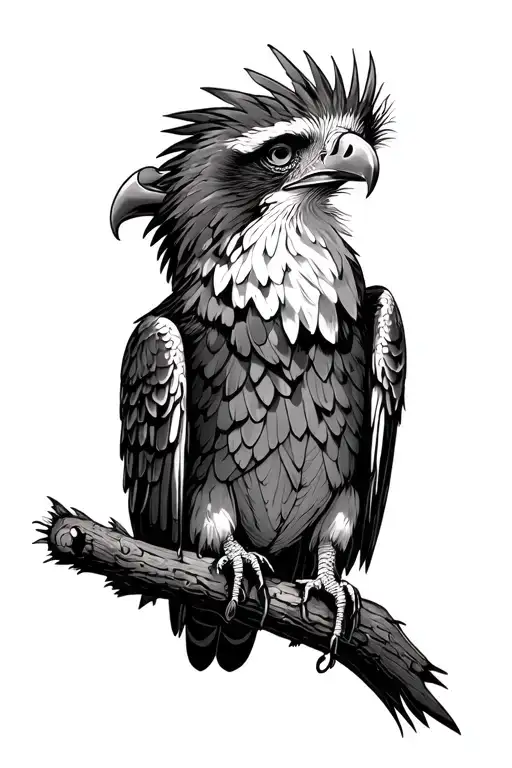 Do Not Go Gentle Into That Good Night. Harpy Eagle tattoo design idea