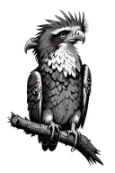 Do Not Go Gentle Into That Good Night. Harpy Eagle tattoo design idea