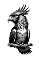 Do Not Go Gentle Into That Good Night. Harpy Eagle tattoo design idea