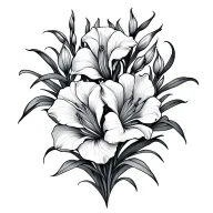 gladiolous flowers tattoo design idea