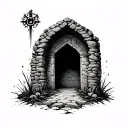 Empty Tomb tattoo design idea