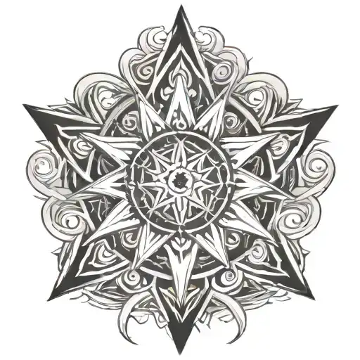 8 pointed star of chaos tattoo design idea